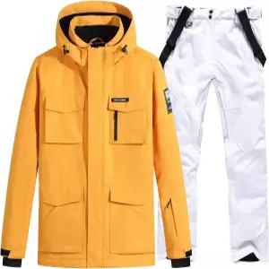 남성 스키복 방풍 스노보드 스키 재킷 및 바지 세트 단열 스노우수트 겨울 따뜻한 스노우