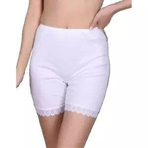 밑단 꽃무늬 레이스 순면 여성 3부 속바지