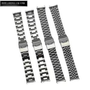 호환용 iwc 메탈 곡선 파일럿 접이식 방수 교체 시리즈 악어 스트랩 캔버스 스테인리스 포