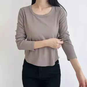 슬림 스퀘어넥 긴팔티셔츠 헬스 실내외 운동복 데일리 (WFFTKEB)