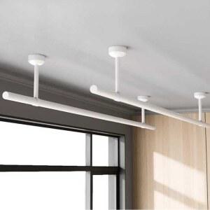 천장형 빨래건조대 빨래봉 베란다 일자 건조랙 60X15CM 발코니 흰색