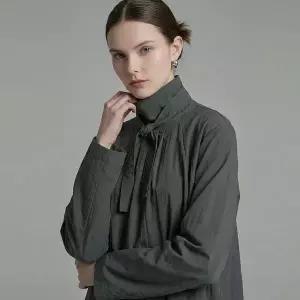 [NS홈쇼핑][샵앤] 국산 여성 반목 타이 루즈핏 오피스 블라우스 SIU-WBL-21014..