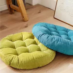 두꺼운 프리미엄 대형 원형 방석 솜포함 55x55