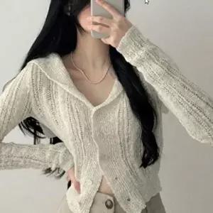 [셀러허브 패션][시스터즈]  세미크롭 시스루 아우터 레이어드 가디건