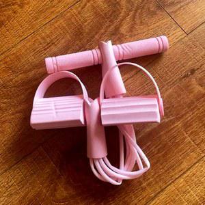 4 튜브 요가 밧줄 훈련 피트니스 복부 탄성 풀러 휴대용 끌어 밴드 허리 스포츠 팔 저항 여성 페달 오기 장비