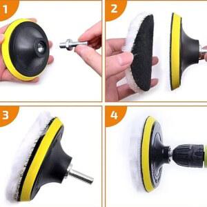 광택 폴리싱 패드 유리 스크래치 양모 M14 수리 스텐레스 자동차 펠트 3/4/5/6/7인치 폼패드 휠 타일 도구