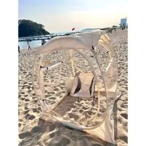 빙어 텐트 쉘터 방풍 소형 얼음 낚시 투명 방한 간이 180 x 180x195cm 없음