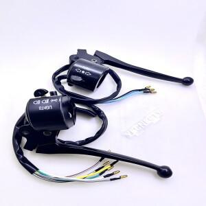 바이크 오토바이 핸들 바 부품 라이트 단추 스즈키 하오쥬 진청 AX100 용 합금 블랙 방향 지시등 스위치 1