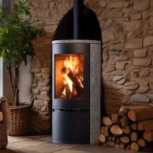 [신일금속] 소프스톤 화목난로 벽난로 장작 나무 난방 업소용 펜션 카페 전원주택