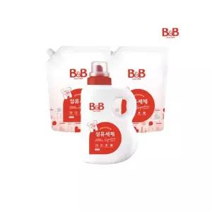 비앤비 시그니처 유아 섬유 세탁 세제 용기 1500ml 1개 + 리필 2100ml 2개