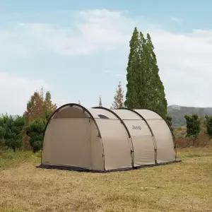 [Jeep]지프 배럭 텐트 BARRACK 터널형 리빙쉘 우레탄창+2P이너텐트+루프플라이 포함