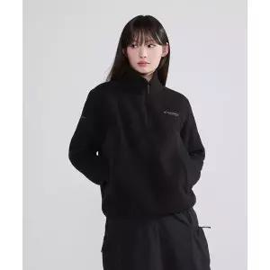 [디스커버리]여성 자가드 플리스 반집업 티셔츠 (BLACK)DWZT74056-BKS 604655