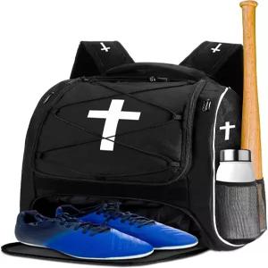 헬멧 및 액세서리를 위한 별도의 신발 수납 공간 울타리 후크가 있는 청소년용 로크메오 크리스천 야구