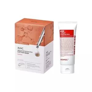 AHC 순면 마스크팩 퍼밍 25매 + 메디필 레드락토 콜라겐 클렌징밤 100ml