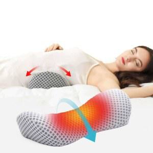 침대 온열 전기 허리 따뜻한 가정용 소파 충전 가열 생리통 받침대 갈색무늬 이완