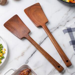 긴 손잡이 나무 주걱 평평한 프라이팬용 뒤집개 요리용 주걱 논스틱 볶음용 계란 주걱 요리 도구 주방 액세