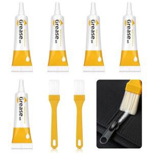 지퍼 윤활유 5팩, 재킷 텐트, 포함 위한 방수 배낭, 이상적입니다 플라스틱 2개 장비에 금속 아웃도어 지퍼를 투명 그리스, 및 브러시 잠수복,