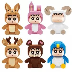 [퍼즐피플]나노블럭 신짱 코스튬 동물친구 6종 세트 1703조각(PCS)