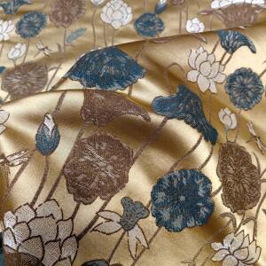 전통적인 빈티지 녹색 연꽃 만다라 브로케이드 새틴 패브릭 불교 홈 장식 쿠션 커버 베개 케이스 침구 DIY