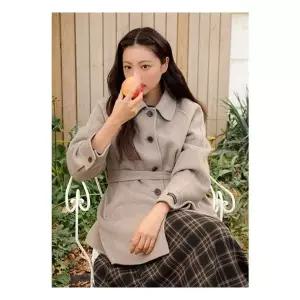 올리브데올리브 OW5WHA55 A라인 싱글 하프코트 886118