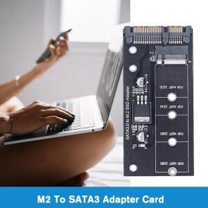 M2 to SATA3 어댑터 카드, 고효율 M2.SSD 변환 NVME 업그레이드, 6 Gbps NGFF