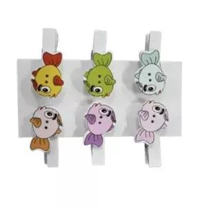 사진집게 사무용집게 포토집게 모양나무집게 물고기