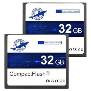 빈티지 디지털 카메라용 도그피쉬 컴팩트 플래시 메모리 카드 32GB 2PACK 400X FAT32 CF