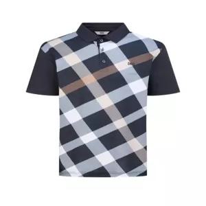 [닥스 골프 남성] [25SS] WGTS5B004N2 스테디셀러네이비 체크배색 반팔폴로티셔