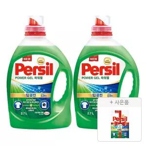 퍼실 파워젤 드럼/일반 겸용 액체세제, 2.7L, 2개 +증정(파워젤 듀얼 300ml,1개)