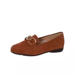 닥스구두닥스 여성 스웨이드체인장식 플랫 로퍼 굽