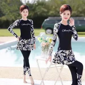 중년여성 래쉬가드 온천 푸른 비치웨어 워터파크패션