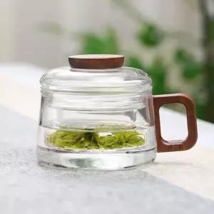 로하티 클래식 내열유리 티머그 찻잔 200ml(투명)