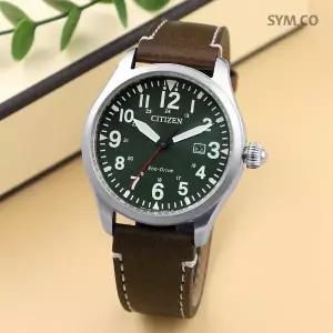 [시티즌] BM6838-09X 에코드라이브 쿼츠 아날로그 클래식 남자 가죽 시계 d