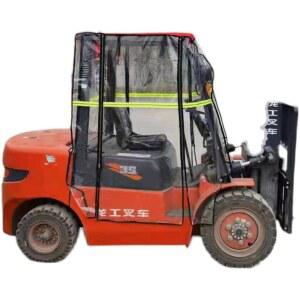 지게차 덮개 방풍 운전석 방한 커버 카바 창고 비가림막 지게차덮개 블랙 맞춤 비막이