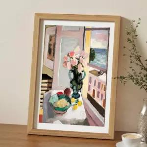 우드 인테리어 브라운 그림 사진 액자 A4 작품 상장