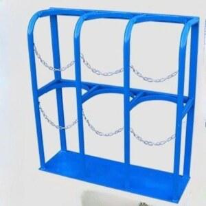 보관대 지지대 산소 선반 산소통 3병 4병 노랑 표준 전도 LPG통 바퀴달린