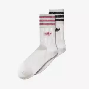 [아디다스]미드-컷 글리터 크루 삭스 2켤레 - whiteBLIPNKBLACK 150668695