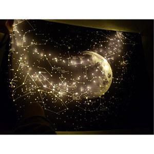 패브릭포스터 풍경 대형 별이빛나는밤 가림막 배경 초승달 하늘 가림천 감성