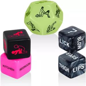 데이트 나이트 주사위 게임 5 PCS 로맨틱한 디어를 위한 커플 결정 남자친구 여자친구 남편이나 아내를