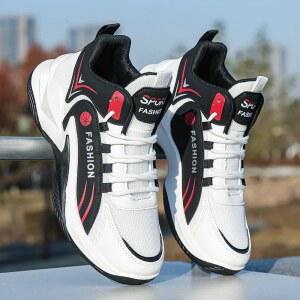 남성용 하이탑 스포츠 신발 가죽 및 메쉬 부드러운 바닥 경량 다용도 농구화 캐주얼 스니커즈