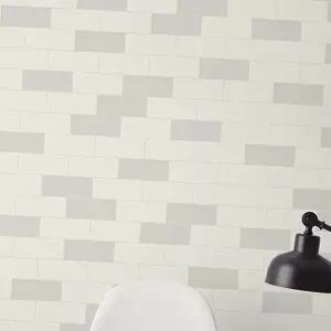 직사각 타일 시트지 엠보싱 접착식 욕실 발포 타일 시트지 주방 아이보리 인테리어 화이트 셀프 벽지 데코