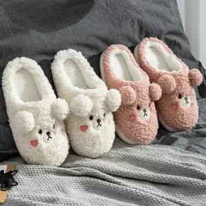 뽀글이 털슬리퍼/방한 겨울 여성 따뜻한 사무실 퍼 슬리퍼 털신발 거실화