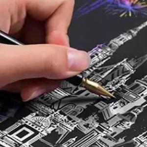 색칠 고급 드로잉 북 공부 컬러링 컬러 펜 스크래치 스케치북펜