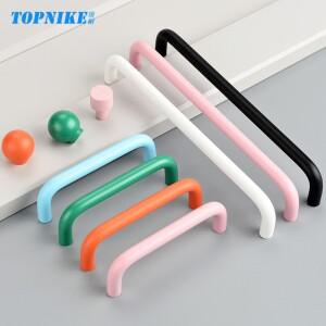 서랍 주방 캐비닛 핸들 옷장 문 손잡이  미니 소형 소형 오렌지 그린 블루 핑크 화이트