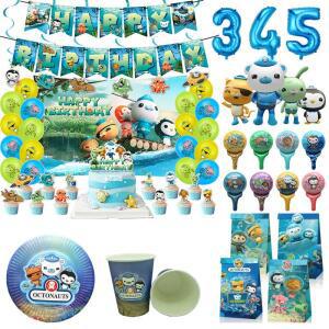 Octonauts 생일 파티 장식 일회용 종이 접시 바다 해적 펭귄 어린이 Barnacles Peso Suppies