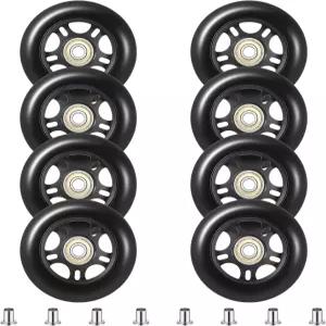 8팩 인라인 스케이트 휠 러기지 캐리어 교체 80mm 롤러 하키 블레이드 휠여자 및 남자 스케이팅용 ABEC7