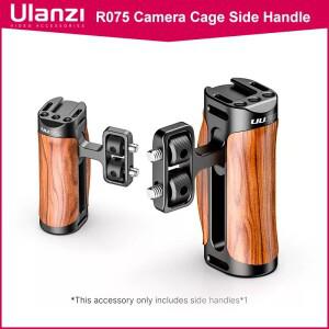 Ulanzi R075 카메라 비디오 핸들 그립 콜드 슈 마운트 범용 나무 손잡이  ZV1 A6600 1/4 3/8 스레드 홀