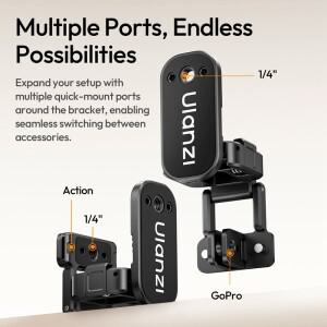 울란지 PK16 퀵 릴리즈 마그네틱 베이스  포켓 3 액션 카메라용 270 ° 난간 냉장고  캠핑용 유연한 조절