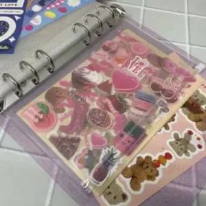 A6 다이어리 바인더 지퍼백 현금 수납 파우치 속지 정리용 6공