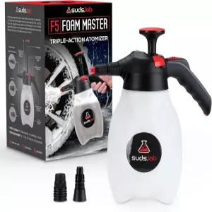Suds Lab F5 폼 마스터 3가지 노즐 트리플 액션 펌프 분무기 차량 세차 및 다용도 사용을 위한 무선 핸드